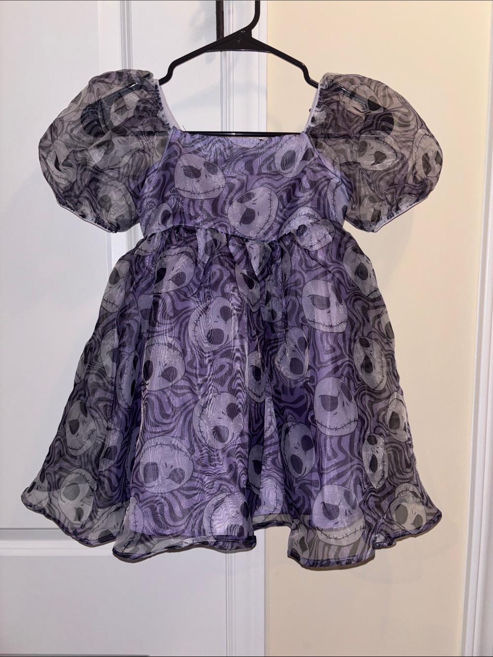 NWOT Disney Purple and Black Jack Skellington Mesh Party Dress